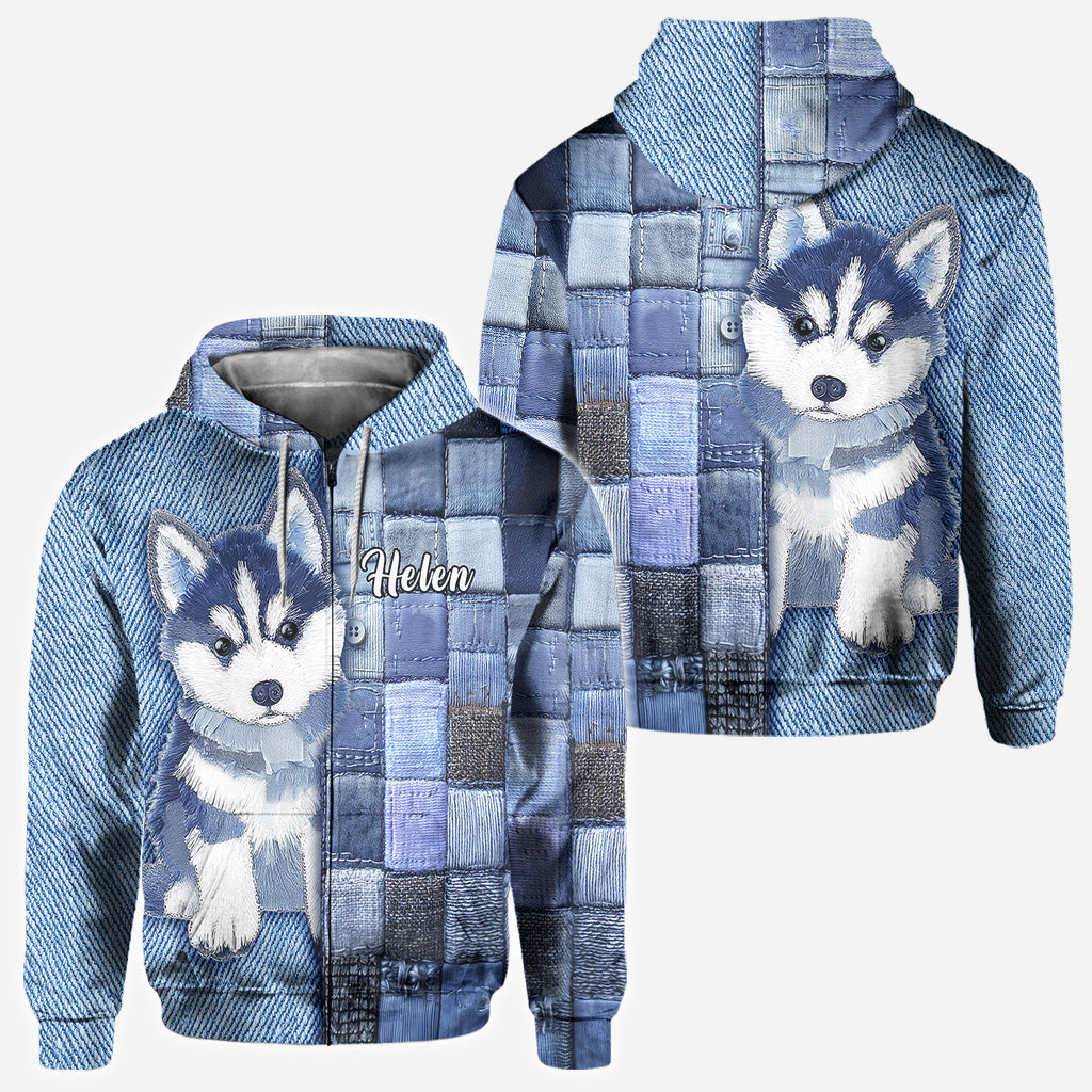 Love Siberian Husky - Personalized Dog All Over Shirt