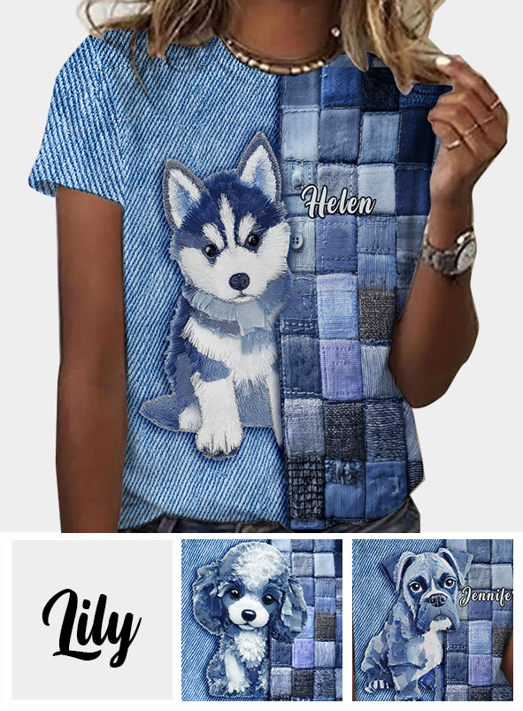 Love Siberian Husky - Personalized Dog All Over Shirt