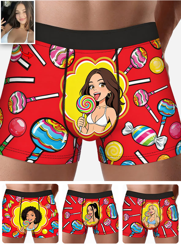 I Love My Lollipop - Personalized Spicy Couple Men’s Boxer Briefs