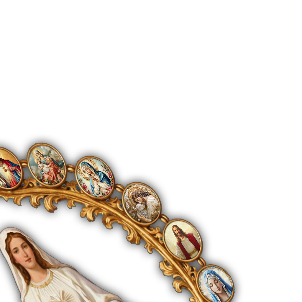 Divine Grace And Serenity Lady - Christian Cut Metal Sign