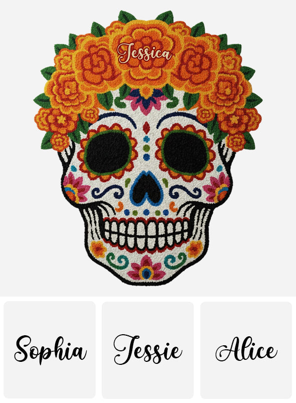 Día de Muertos, Day Of The Death - Personalized Latina Women Non-Slip Tufted Rug