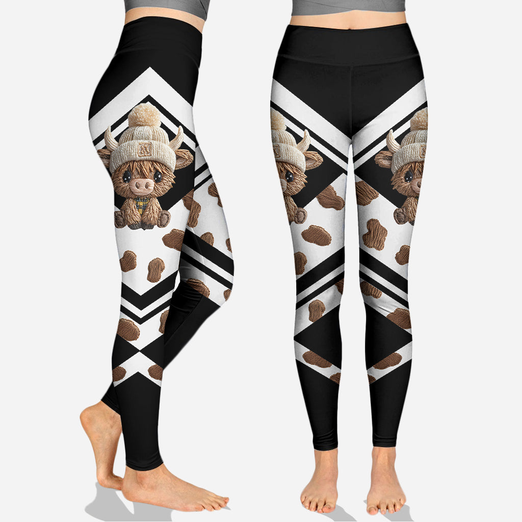 Adorable Highland Cow - Personalized Highland Cow Hoodie and Leggings