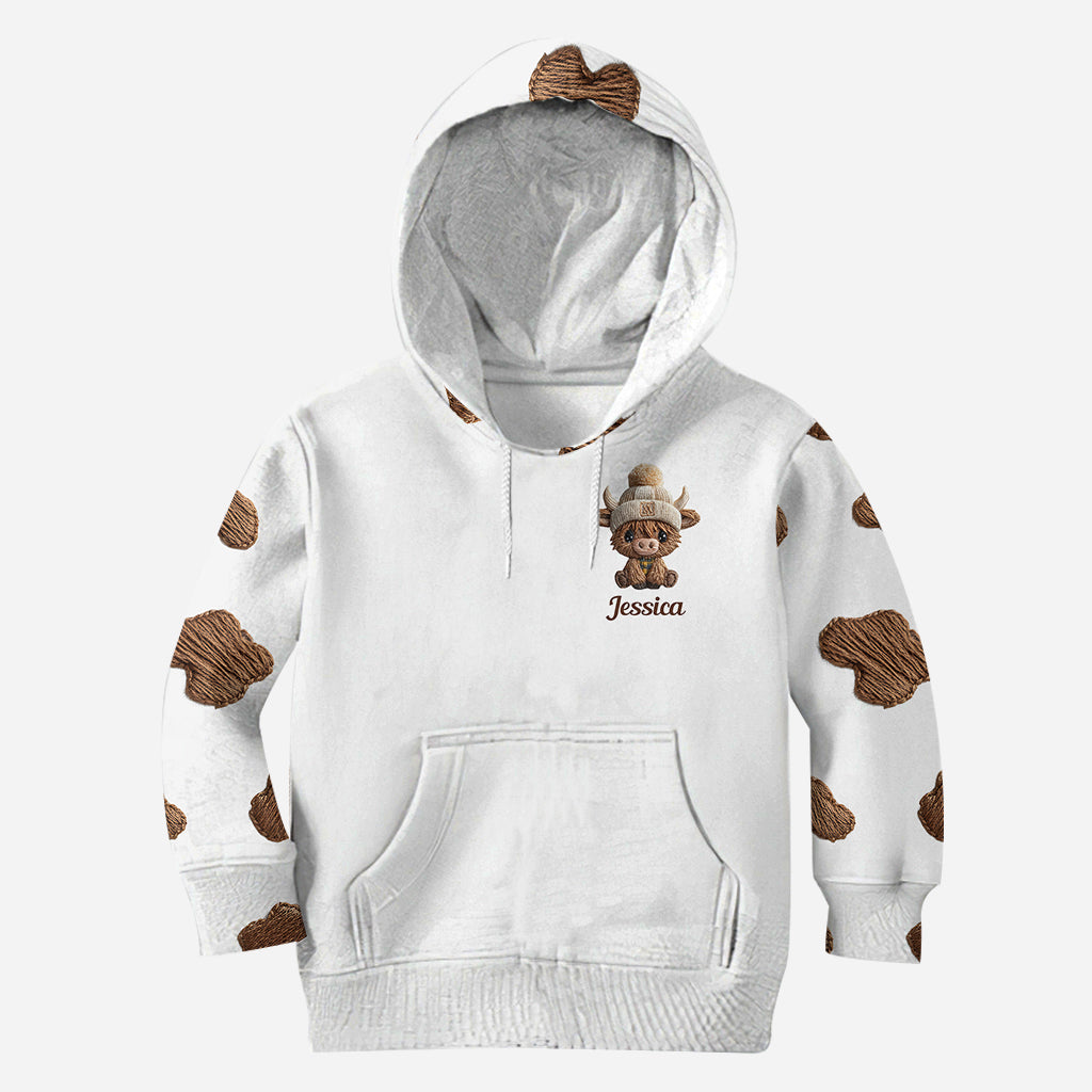 Adorable Highland Cow - Personalized Highland Cow Hoodie and Leggings