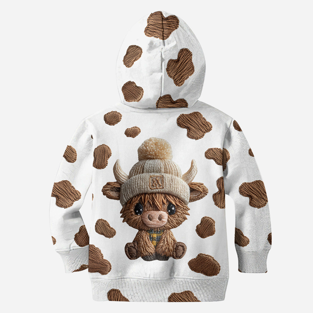 Adorable Highland Cow - Personalized Highland Cow Hoodie and Leggings