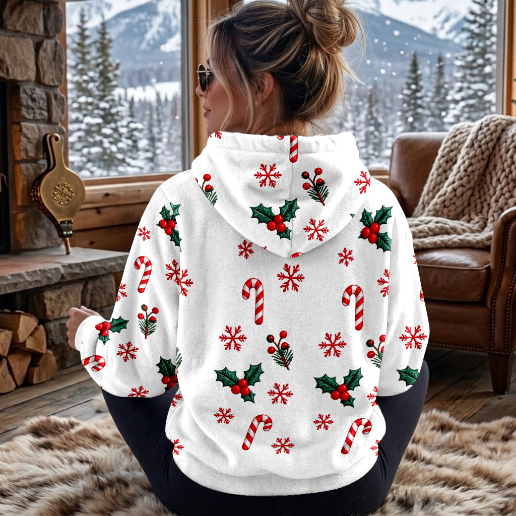 Merry Christmas - Personalized Dog Fleece Hoodie