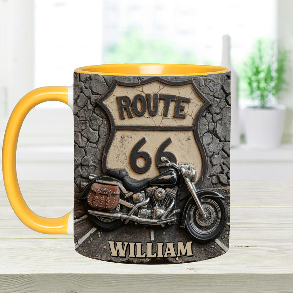 Vintage Road - Personalized Biker Accent Mug
