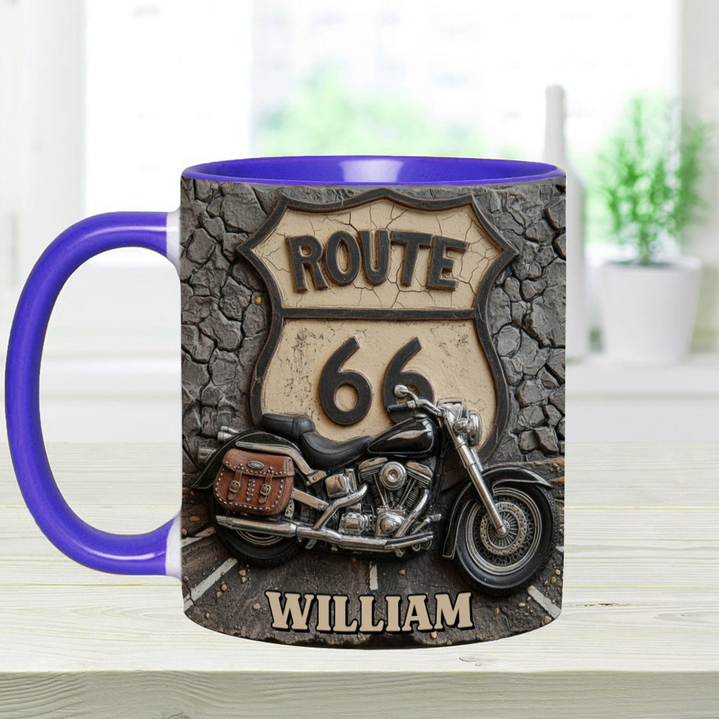 Vintage Road - Personalized Biker Accent Mug