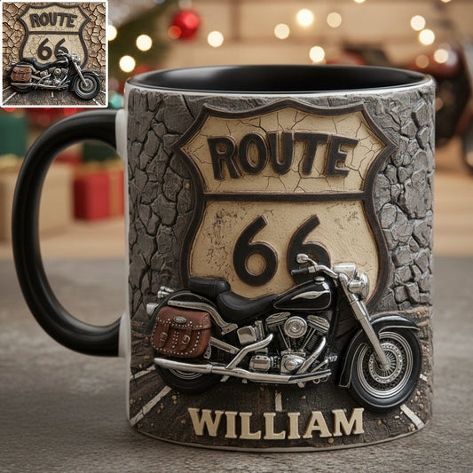 Vintage Road - Personalized Biker Accent Mug