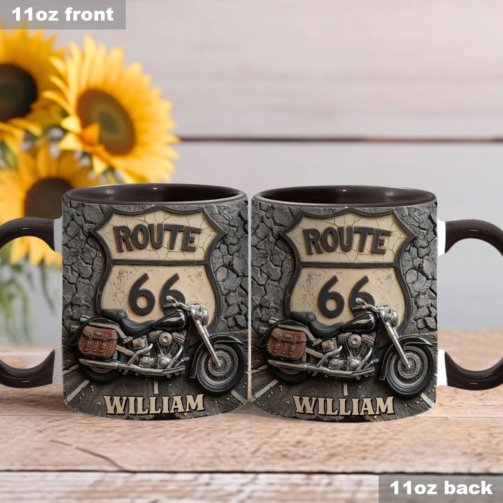Vintage Road - Personalized Biker Accent Mug