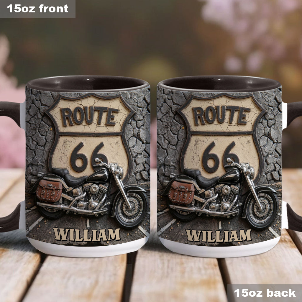 Vintage Road - Personalized Biker Accent Mug