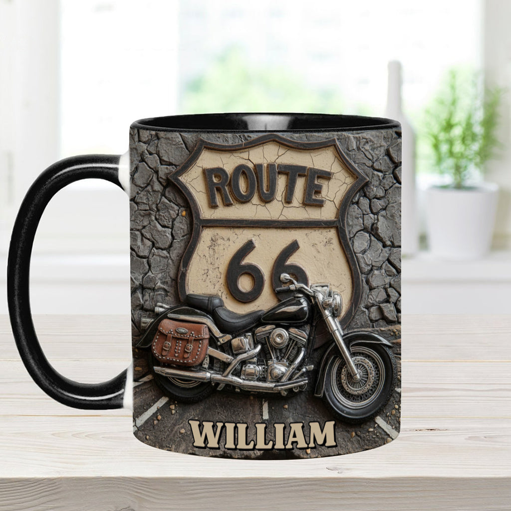 Vintage Road - Personalized Biker Accent Mug