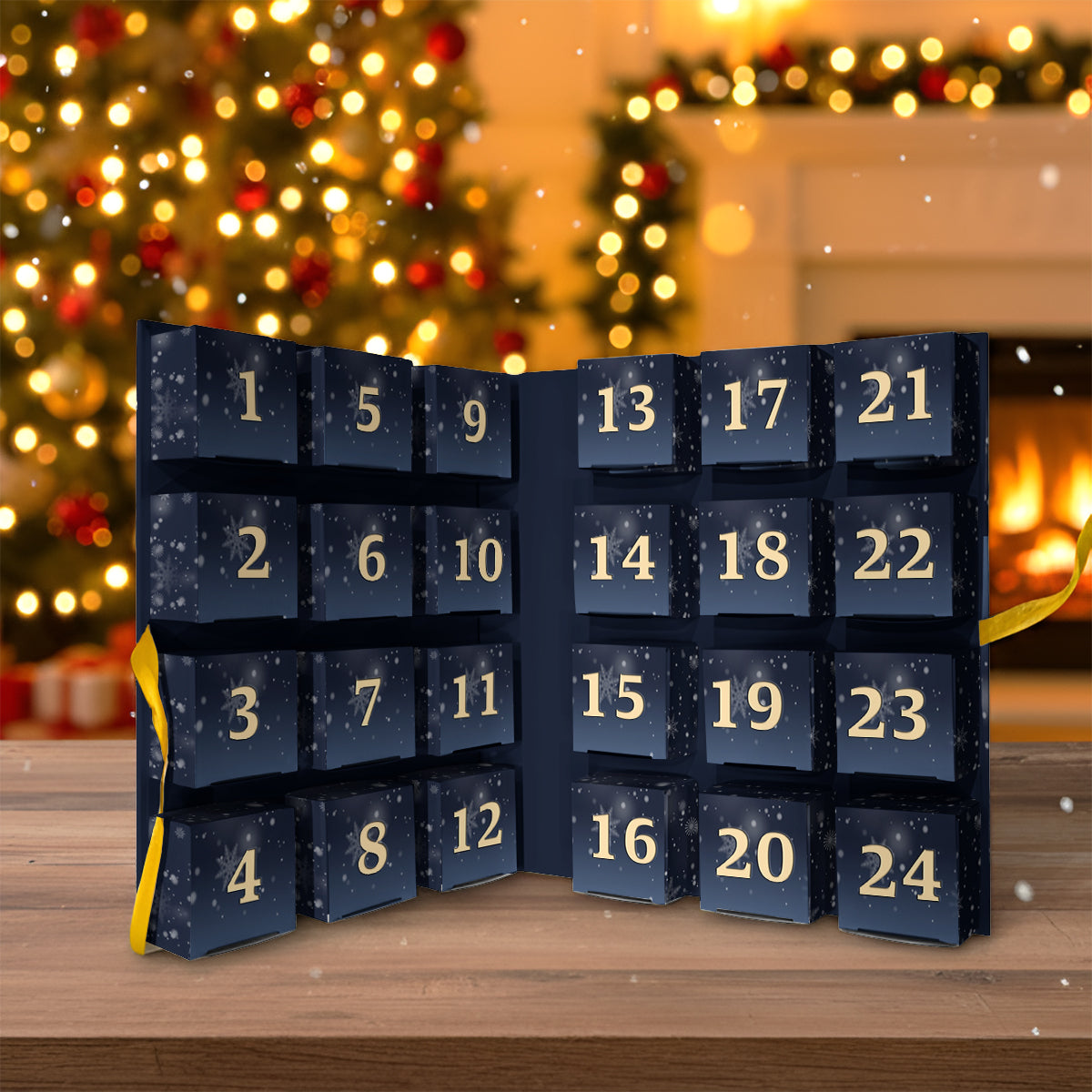 Christmas Vehicle - Personalized Kid Folded Advent Calendar With Ornaments