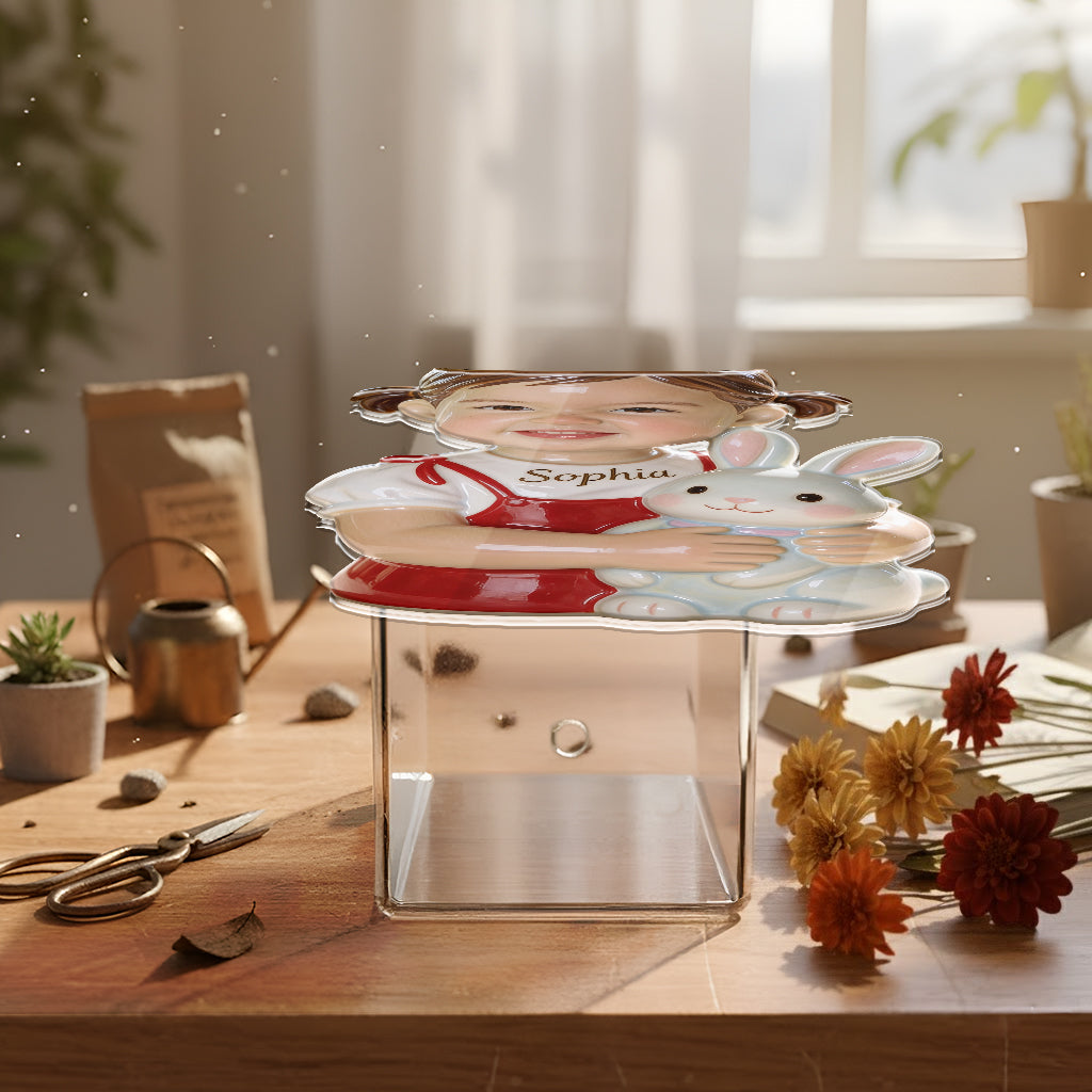 Custom Any Photo, Easter's Day - Personalized Kid Acrylic Pot & Stake