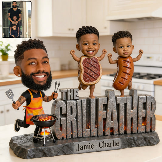 Le Grillfather Cadeau Amusant - Plaque Acrylique Personnalisée pour Père