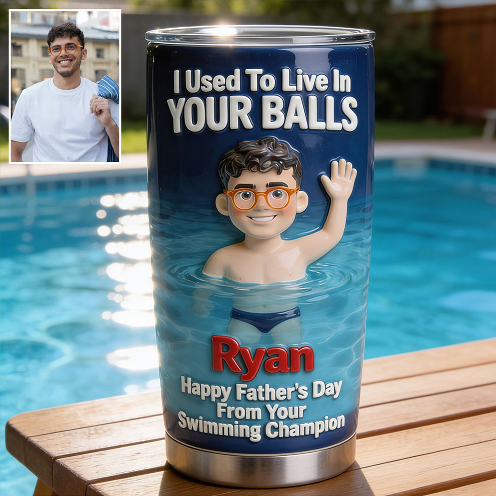 Von Ihrem Schwimmchampion - Personalisierter Vater-Tumbler