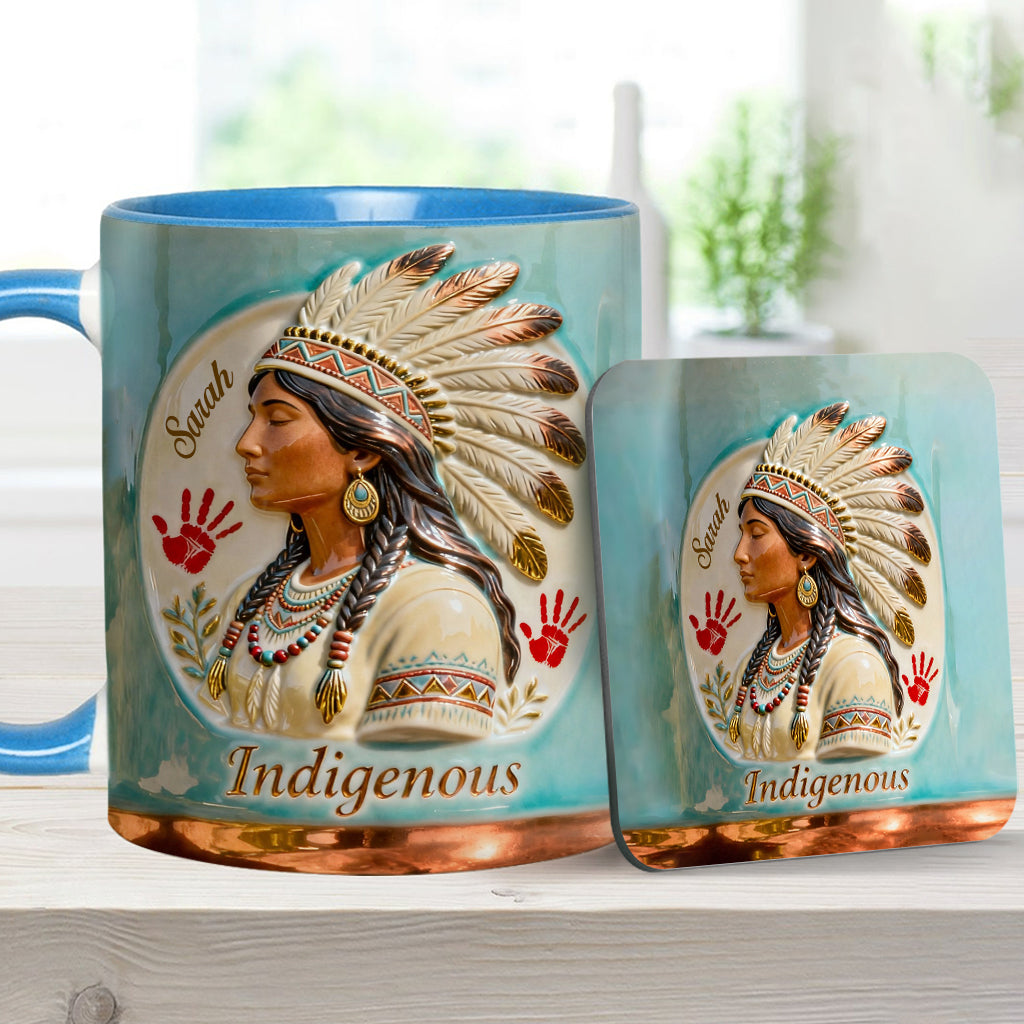 Indigenous - Personalized American Indian Accent Mug & Coaster
