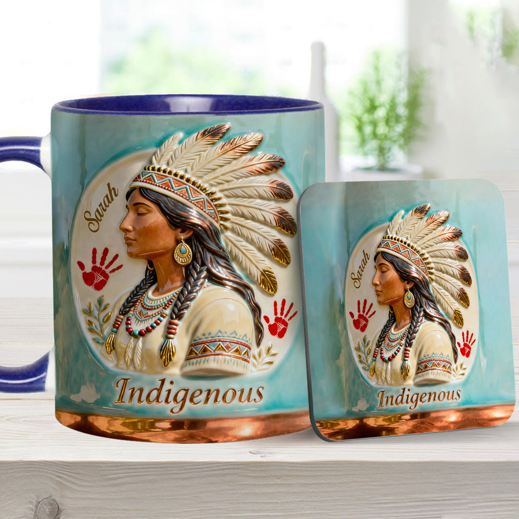 Indigenous - Personalized American Indian Accent Mug & Coaster