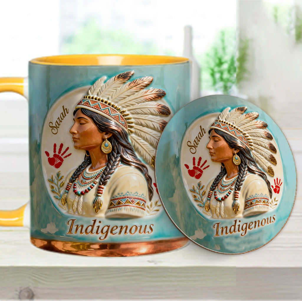 Indigenous - Personalized American Indian Accent Mug & Coaster