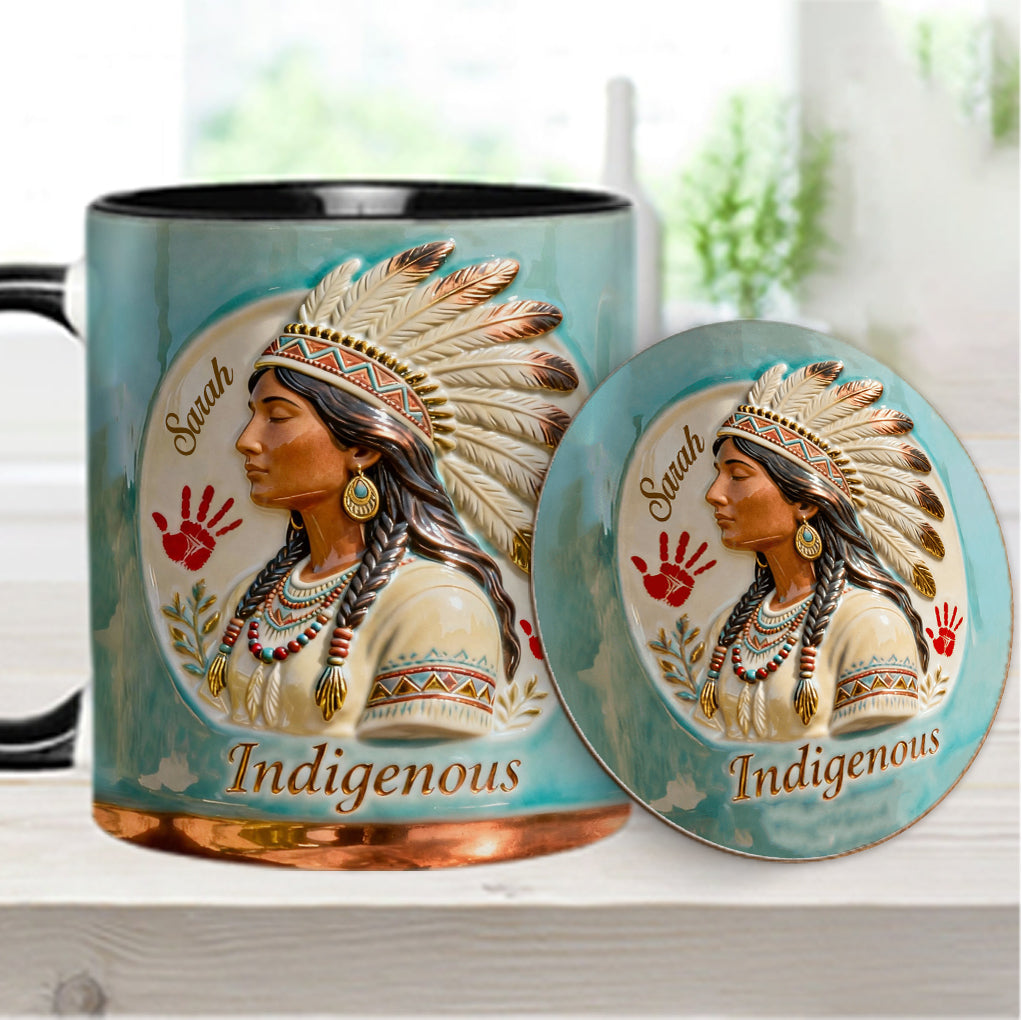Indigenous - Personalized American Indian Accent Mug & Coaster
