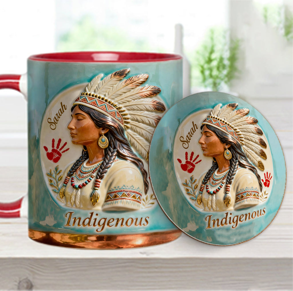 Indigenous - Personalized American Indian Accent Mug & Coaster