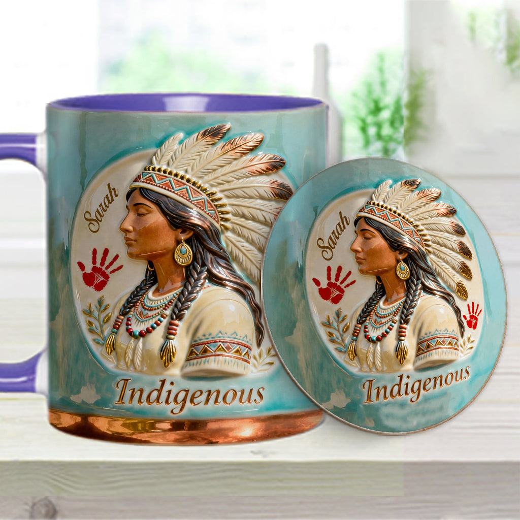 Indigenous - Personalized American Indian Accent Mug & Coaster