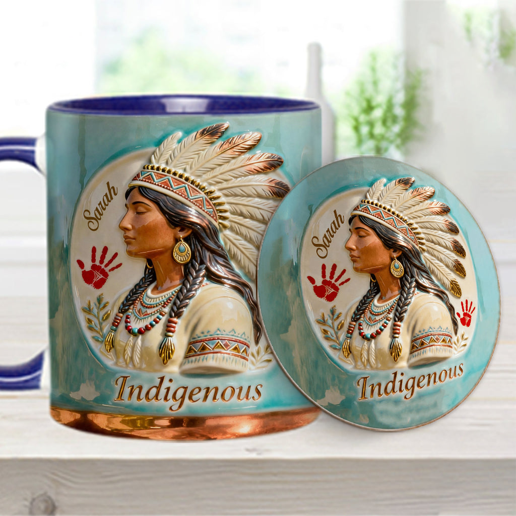 Indigenous - Personalized American Indian Accent Mug & Coaster