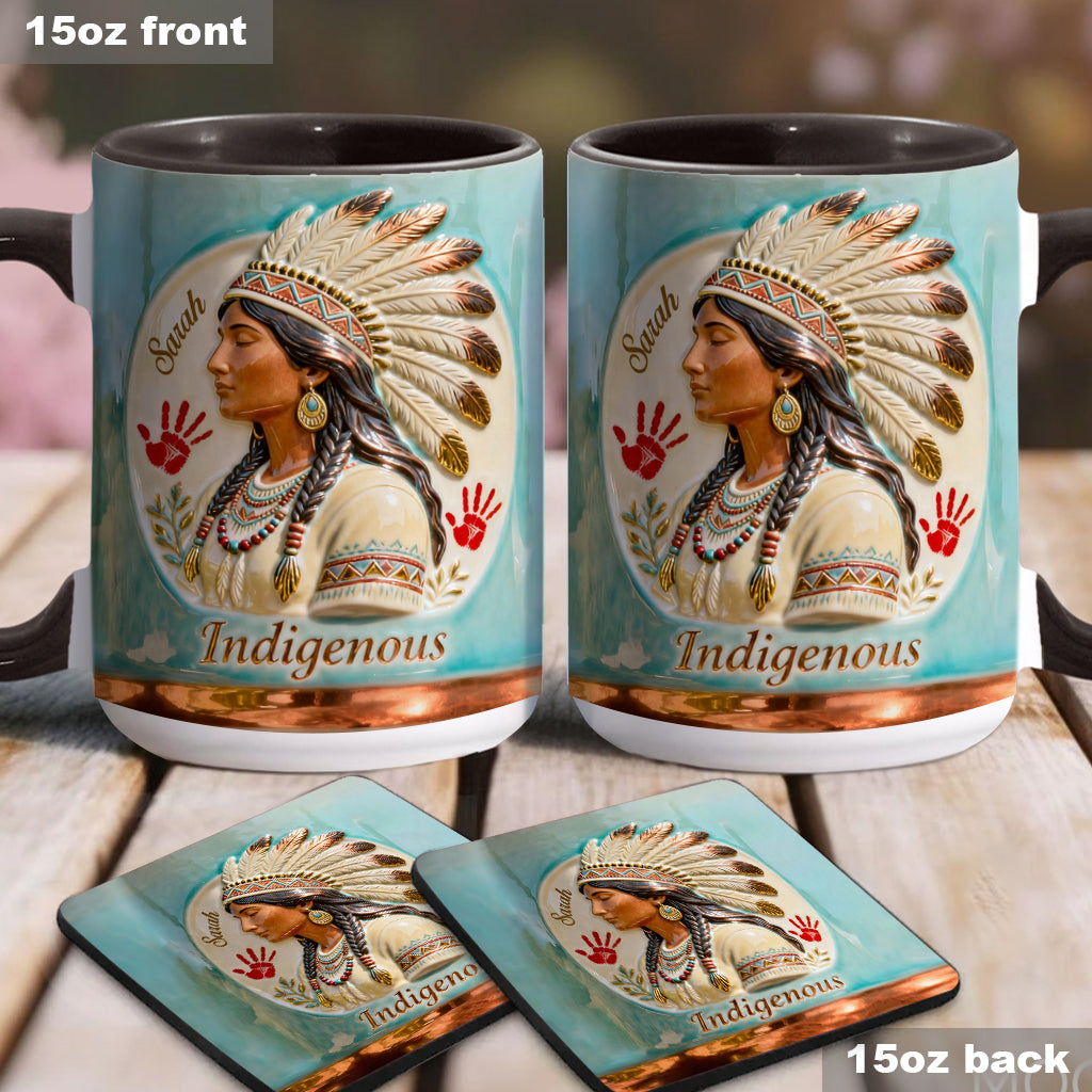 Indigenous - Personalized American Indian Accent Mug & Coaster