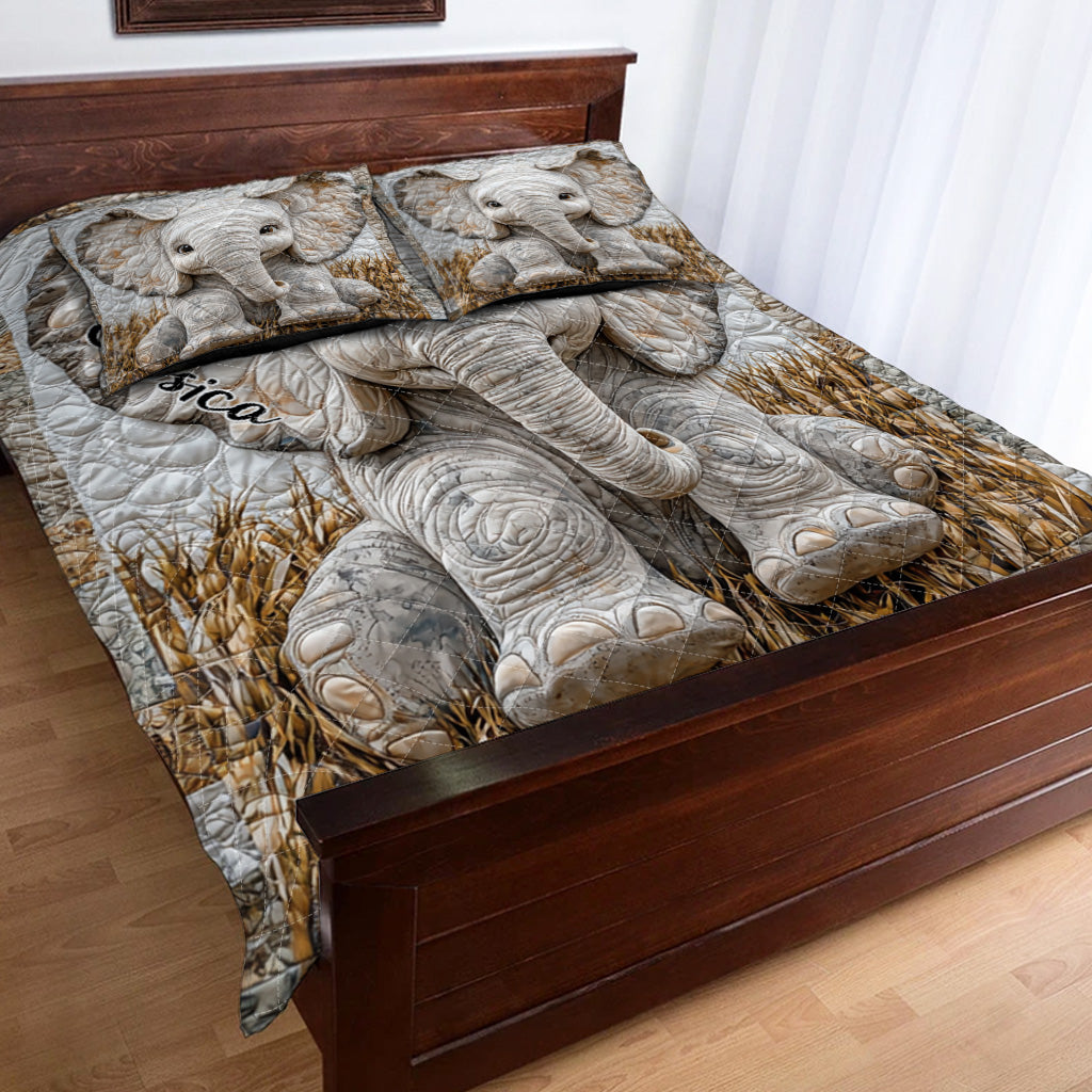 Niedlicher Elefant – Personalisiertes Elefanten-Bettwäscheset