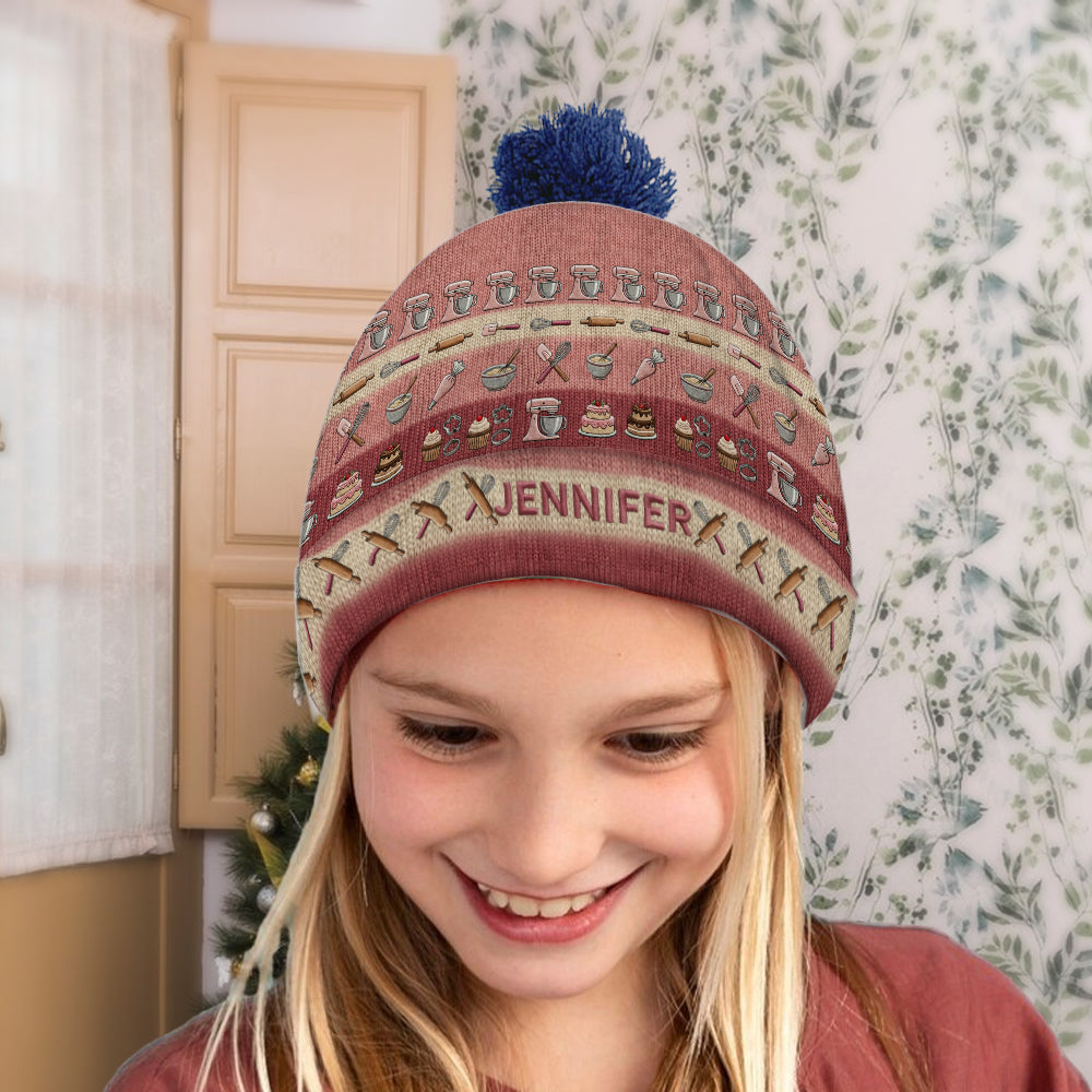 Baking Lovers & Pastry Chefs - Personalized Baking Beanie Hat