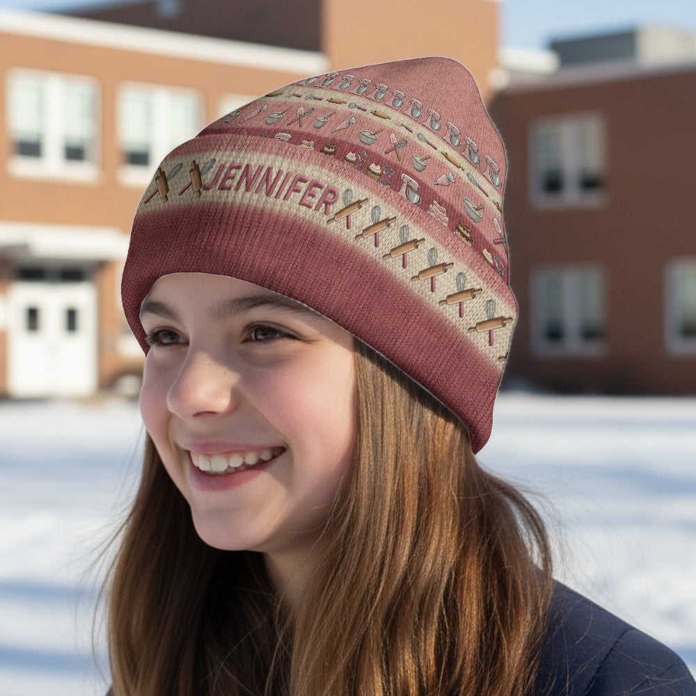 Baking Lovers & Pastry Chefs - Personalized Baking Beanie Hat