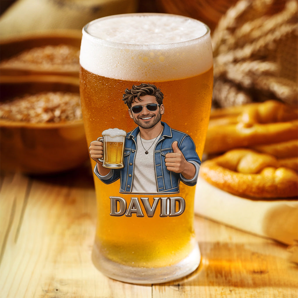 Individuell gestaltbares Bierglas mit Foto für Bierliebhaber – personalisiertes Bierglas