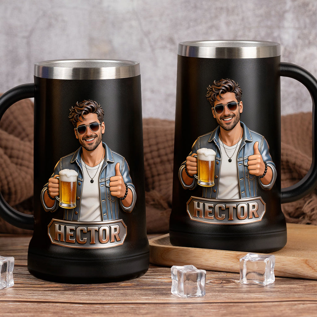 Custom Any Photo Beer Lovers - Personalized Beer Beer Stein