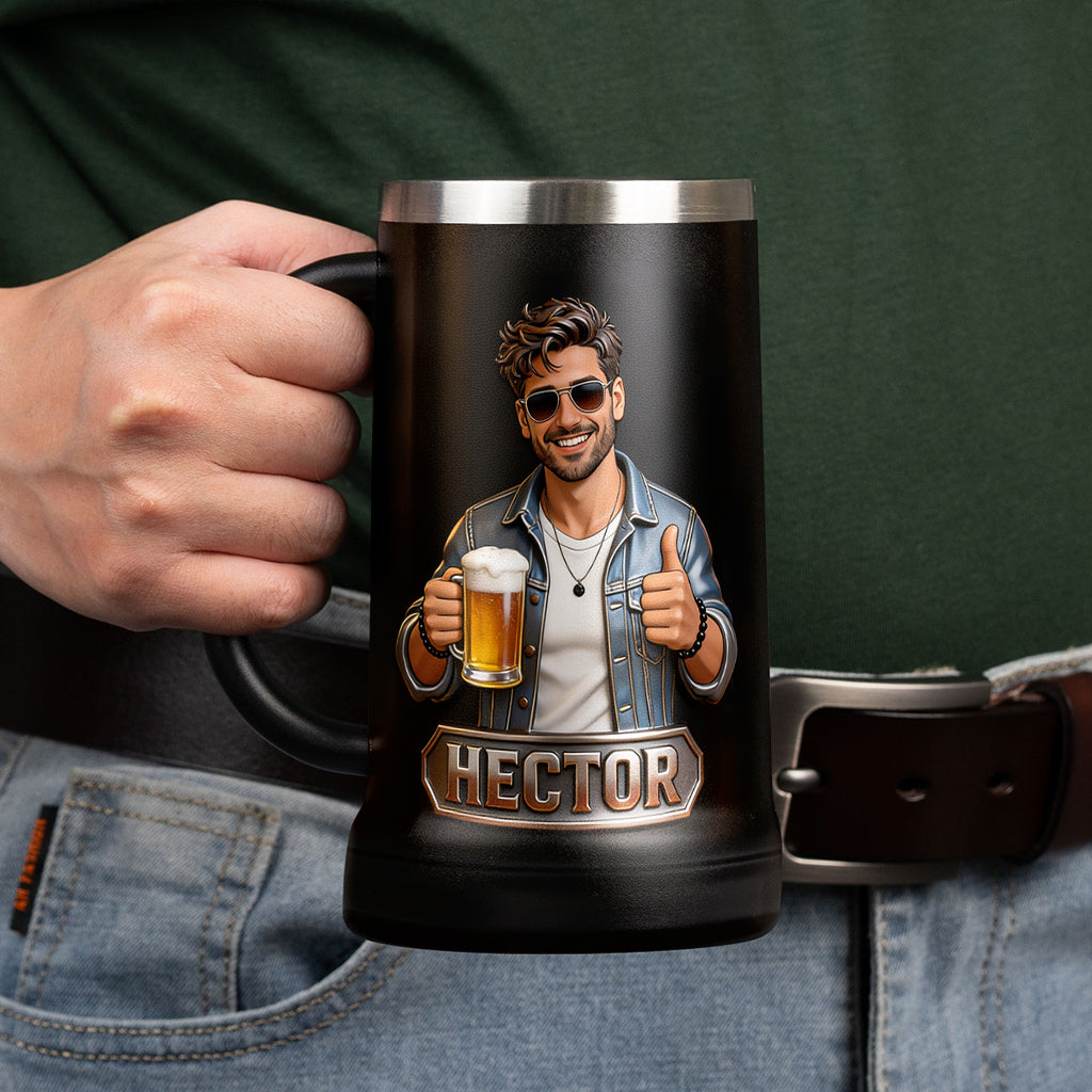 Custom Any Photo Beer Lovers - Personalized Beer Beer Stein