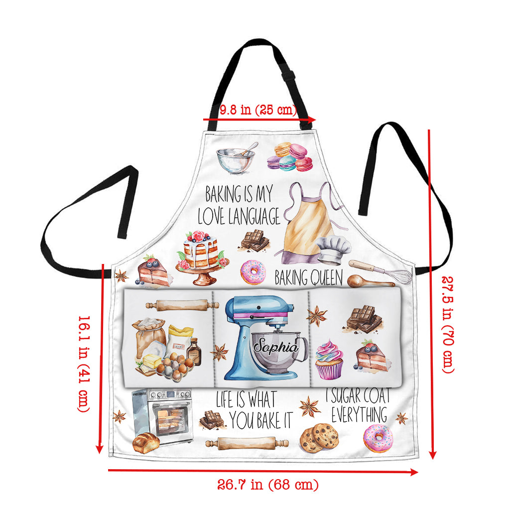 Baking Is My Love Language - Personalized Baking Apron