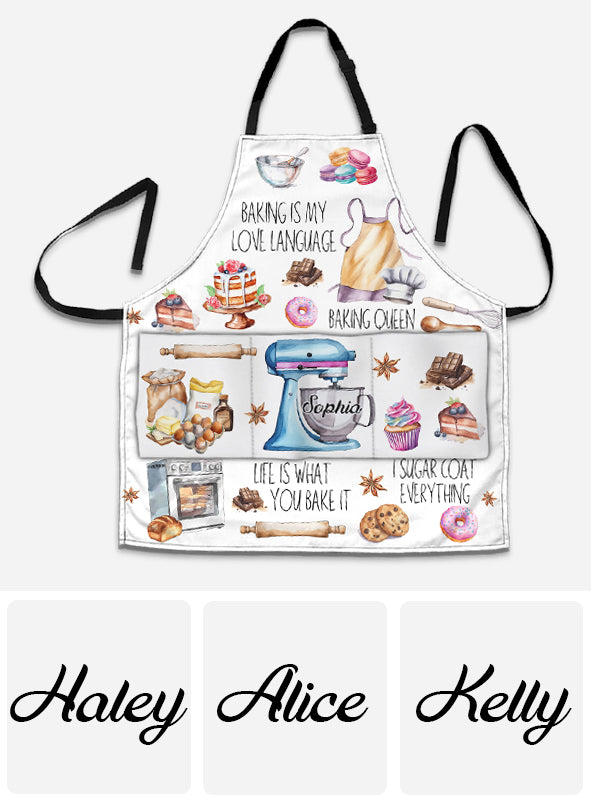 Baking Is My Love Language - Personalized Baking Apron