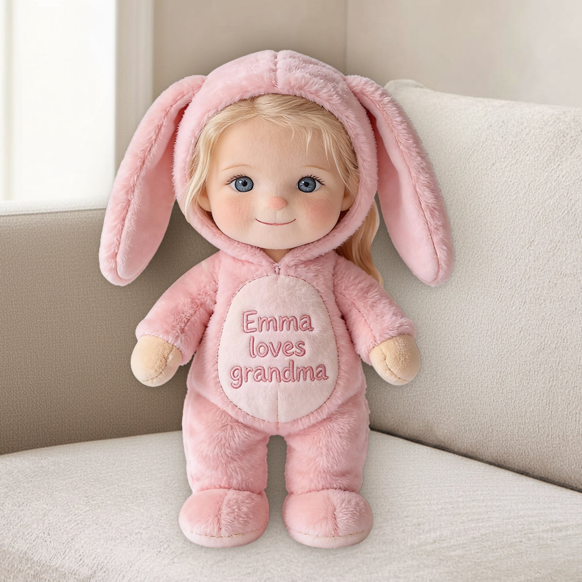 Any Photo Nana's Peeps Gift For Mom, Grandma - Personalized Grandma Premium Faux Fur Pillow