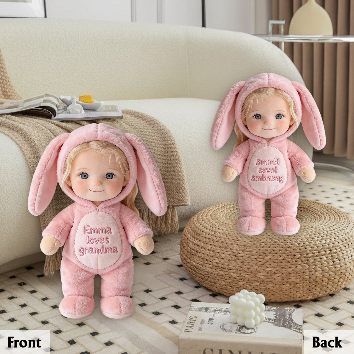 Any Photo Nana's Peeps Gift For Mom, Grandma - Personalized Grandma Premium Faux Fur Pillow