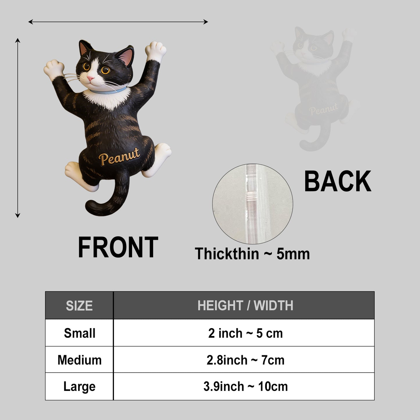 Custom Any Pet Photo - Personalized Cat Magnetic Flower Vase