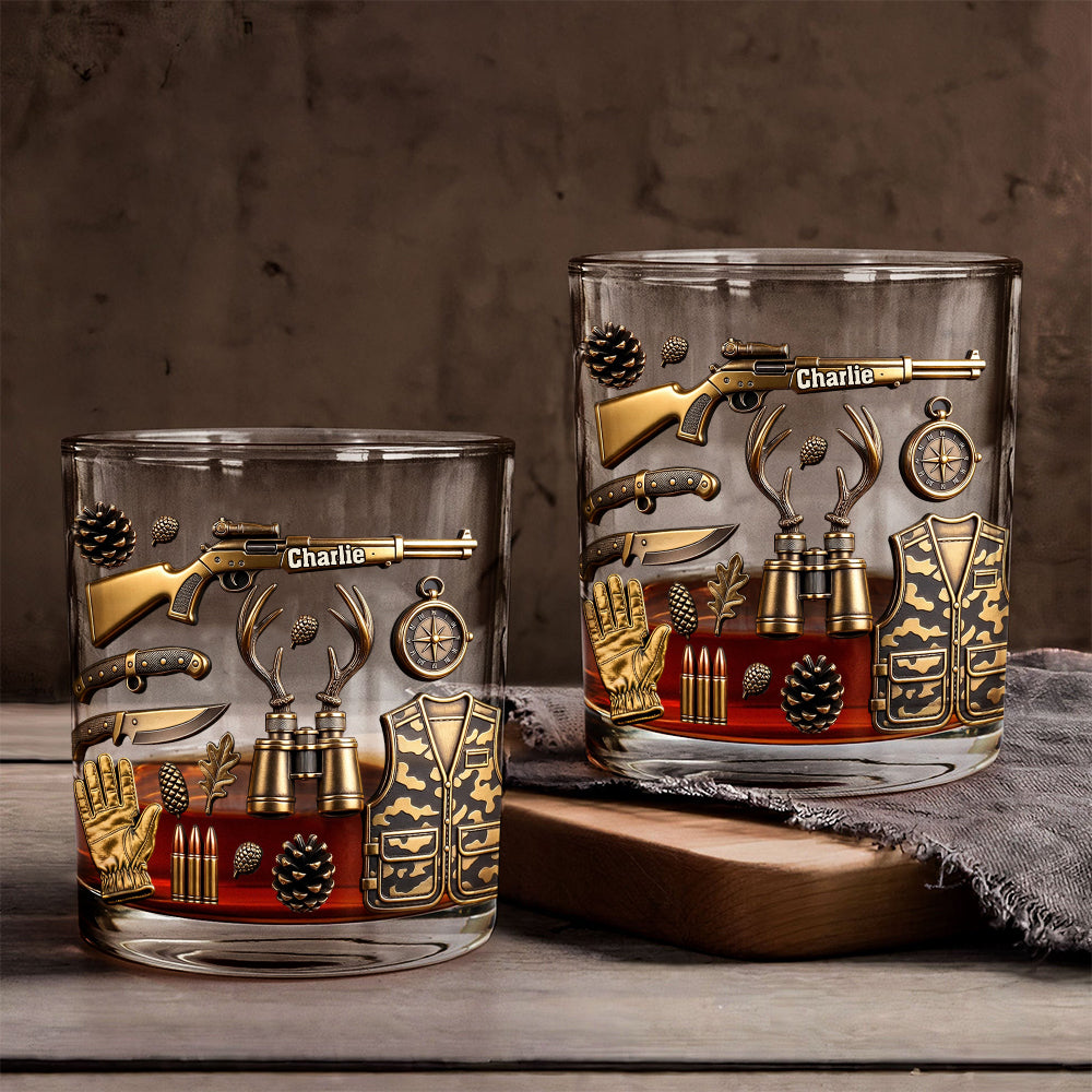 Love Hunting - Personalized Hunting Whiskey Glass