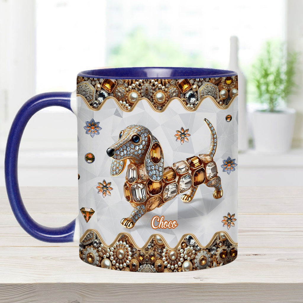 Love Dachshund - Personalized Dog Accent Mug