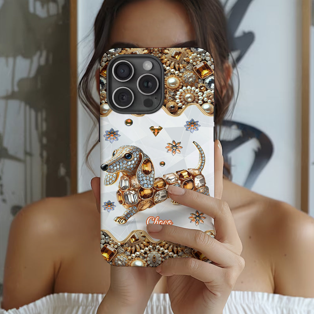 Love Dachshunds - Personalized Dog Full Print Phone Case