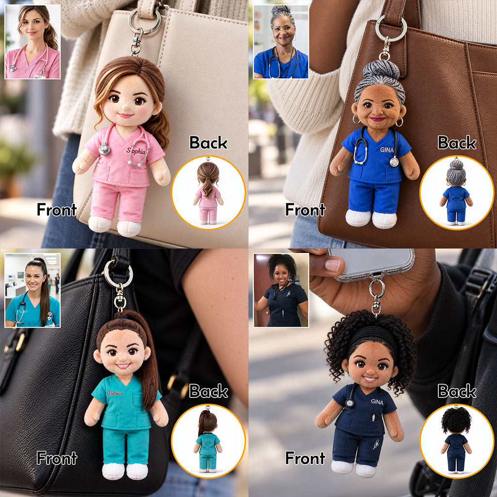 Nurse Life - Personalized Nurse Plush Keychain