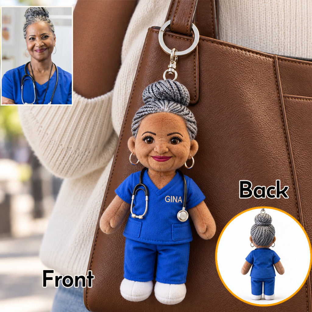 Nurse Life - Personalized Nurse Plush Keychain