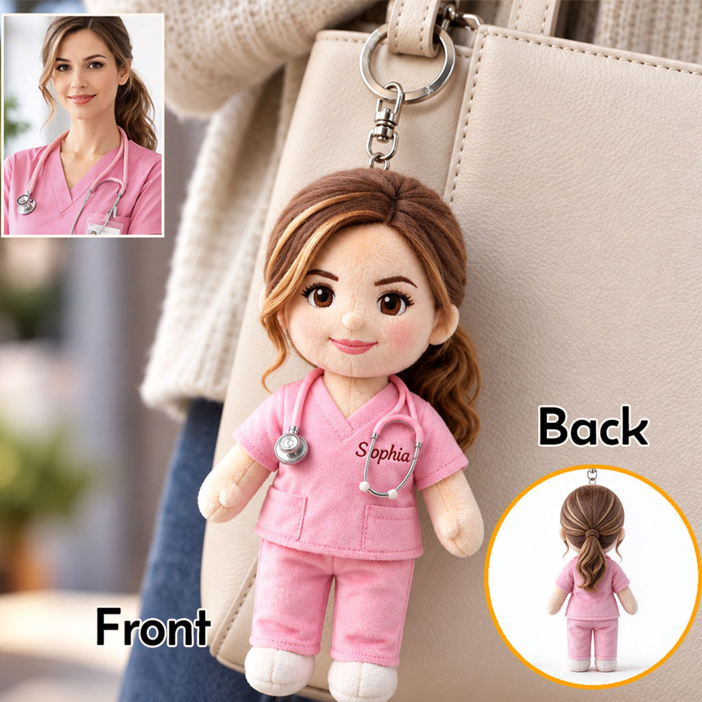 Nurse Life - Personalized Nurse Plush Keychain