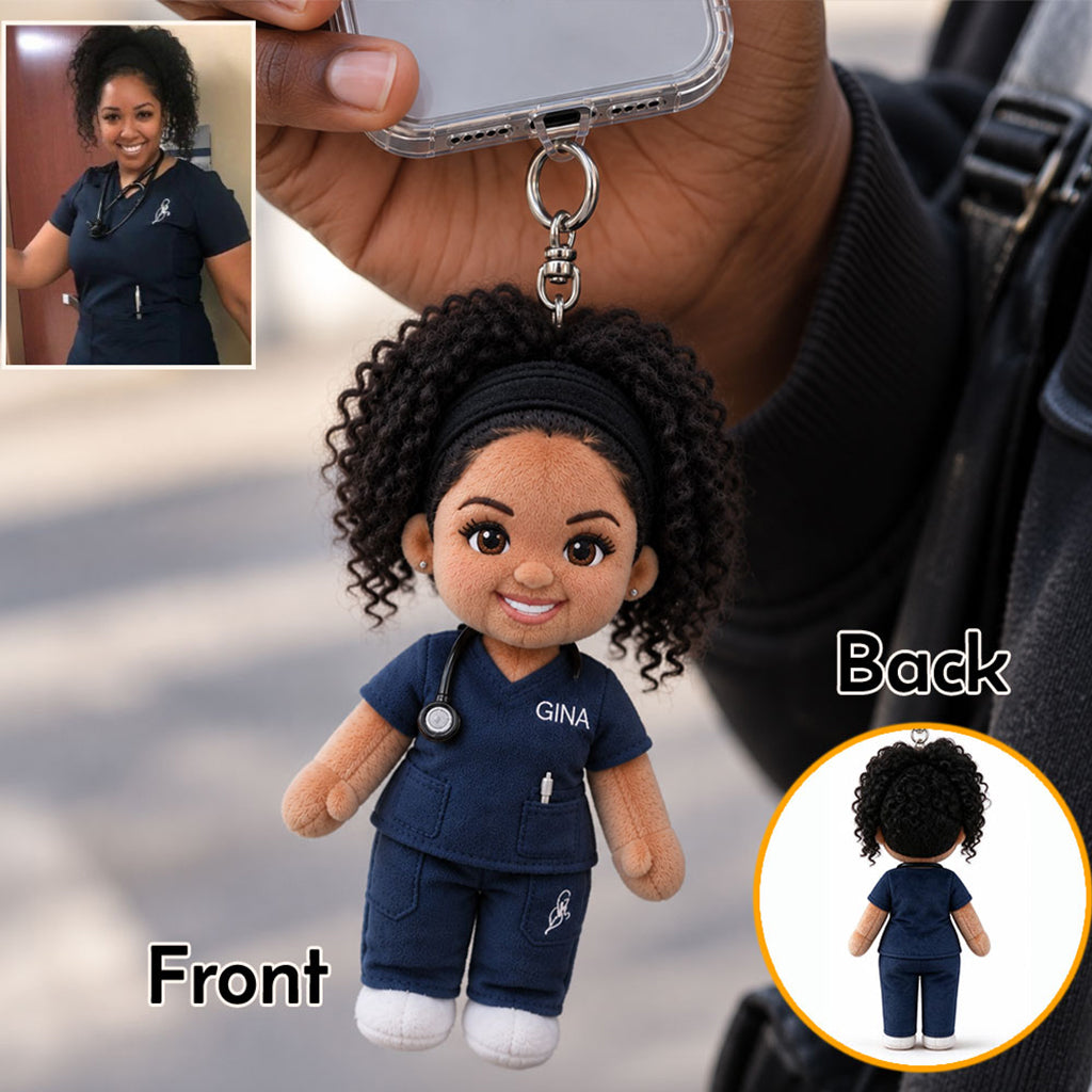 Nurse Life - Personalized Nurse Plush Keychain