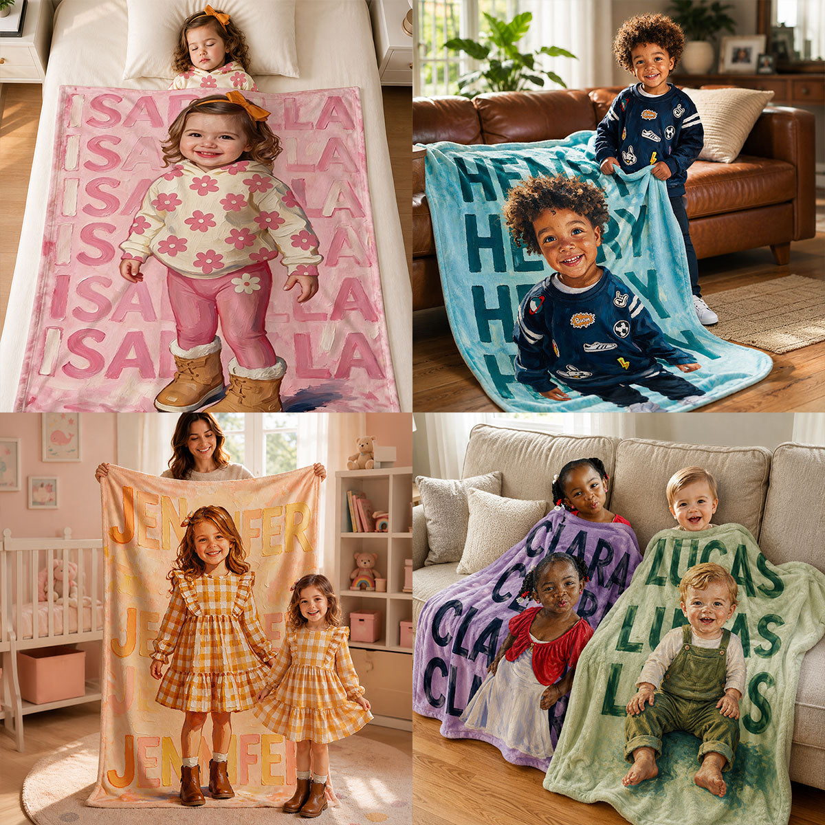 Cute Gift For Kid - Personalized Kid Blanket