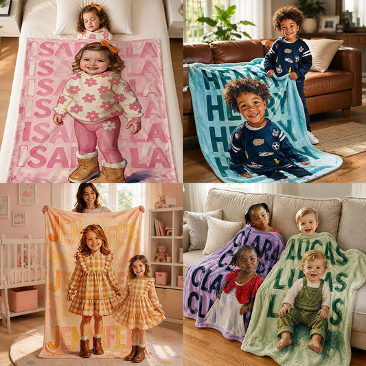 Cute Gift For Kid - Personalized Kid Blanket