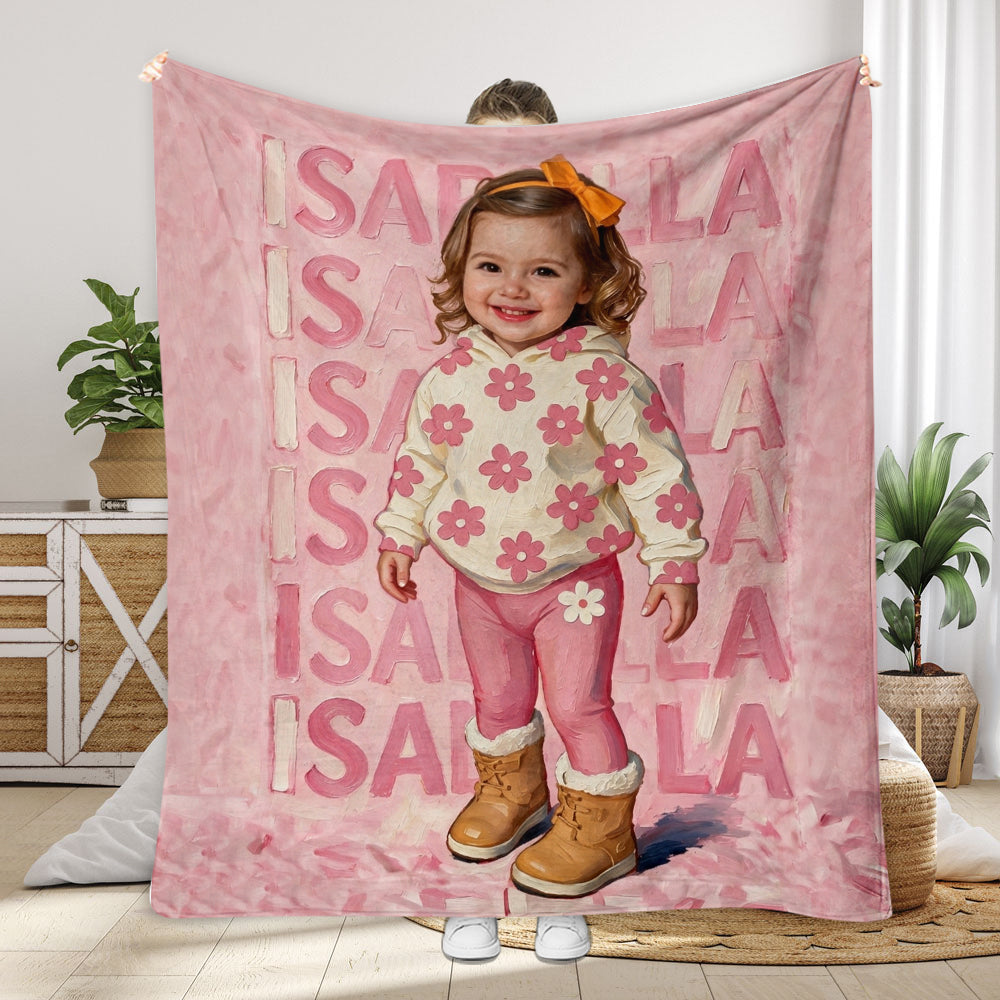 Cute Gift For Kid - Personalized Kid Blanket