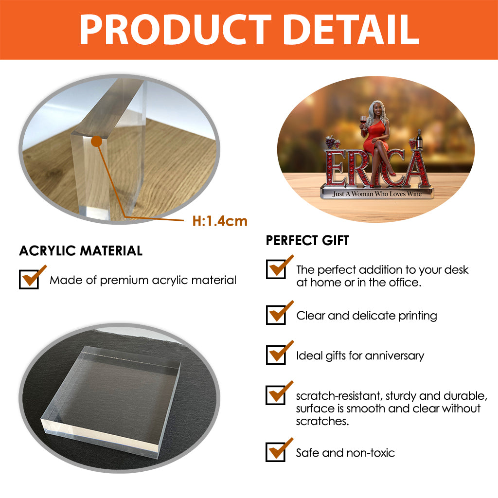 Custom Any Photo - Personalized Wine Custom Shaped Acrylic Plaque