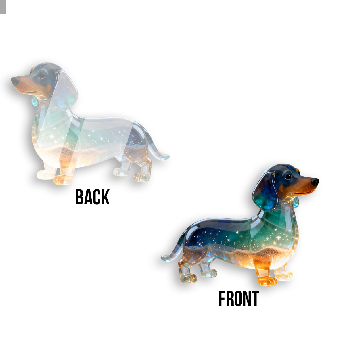 Ich bin immer bei dir – personalisierte Dackel-Taschenumarmungskarte